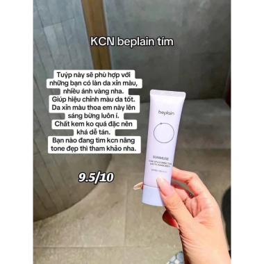 Kem chống nắng beplain tím nhạt kiềm dầu, nâng tone cho da dầu - Giá chỉ 339.000 VNĐ