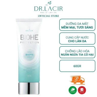 Kem Chống Nắng BIOHE PROTECTION Dr Lacir 60ml DR10 SPF50 dưỡng ẩm không nhờn giảm vết thâm 420k