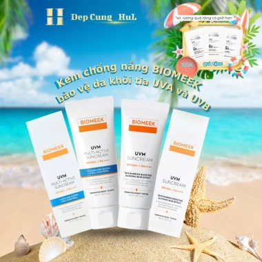 Kem chống nắng Biomeek Huyết Tế Bào UVM SUNCREAM - Nâng tone, giảm giá 165k (giá gốc 198k)