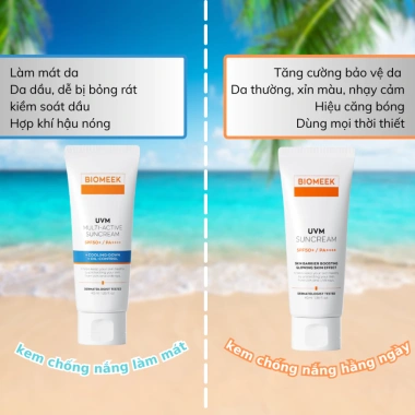 Kem chống nắng Biomeek Huyết Tế Bào UVM SUNCREAM - Nâng tone, giảm giá 165k (giá gốc 198k)