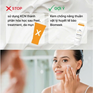 Kem chống nắng Biomeek Huyết Tế Bào UVM SUNCREAM - Nâng tone, giảm giá 165k (giá gốc 198k) 7 Kem chống nắng Biomeek Huyết Tế Bào UVM SUNCREAM - Nâng tone, giảm giá 165k (giá gốc 198k) 7