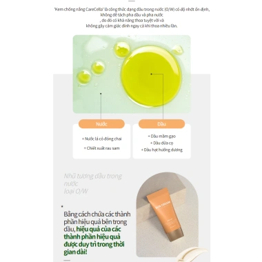 Kem chống nắng CARECELLA Hàn Quốc 50ml - Nâng tone, kiềm dầu, phổ rộng, dưỡng da, 398.000đ 7 Kem chống nắng CARECELLA Hàn Quốc 50ml - Nâng tone, kiềm dầu, phổ rộng, dưỡng da, 398.000đ 7