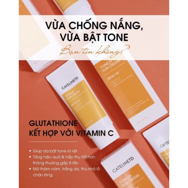 Kem Chống Nắng Catelinetd SPF50+ Nâng Tông 60ml Hàn Quốc Giá chỉ 190.000đ 4