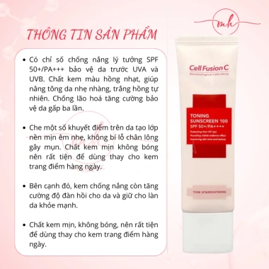Kem chống nắng CELL dưỡng trắng kiềm dầu SPF50+ PA++++ 100 - Giá 180k giảm 20% 2