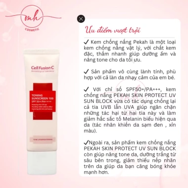 Kem chống nắng CELL dưỡng trắng kiềm dầu SPF50+ PA++++ 100 - Giá 180k giảm 20% 4