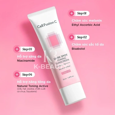 Kem chống nắng Cell Fusion C Dark Spot Toning SPF50+ PA++++ 50ml Nâng tông sáng da giảm đốm nâu giá 280k