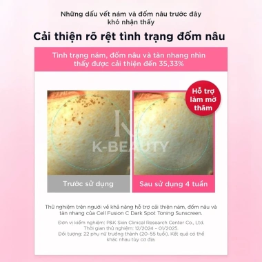 Kem chống nắng Cell Fusion C Dark Spot Toning SPF50+ PA++++ 50ml Nâng tông sáng da giảm đốm nâu giá 280k