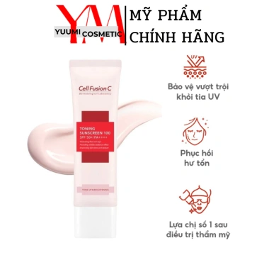 Kem chống nắng Cell Fusion C màu hồng nâng tone SPF50+ PA+++ 50ml - Giá 309.000, Hàn Quốc
