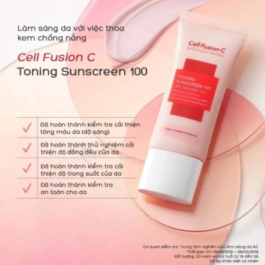 Kem chống nắng Cell Fusion C Toning SPF30 cho da dầu, da khô, da nhạy cảm – Giá chỉ 176.400đ 3 Kem chống nắng Cell Fusion C Toning SPF30 cho da dầu, da khô, da nhạy cảm – Giá chỉ 176.400đ 3