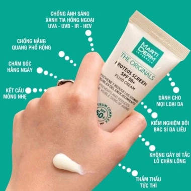 Kem chống nắng da dầu mụn SVR Sebiaclear Crème SPF50 + MartiDerm Screen SPF50+ 40ml - Giá 530.000đ