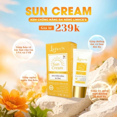 Kem Chống Nắng Đa Tầng Linhce'S - Bảo Vệ Da Toàn Diện, Dưỡng Ẩm, Không Nhờn, Giá Ưu Đãi 230k