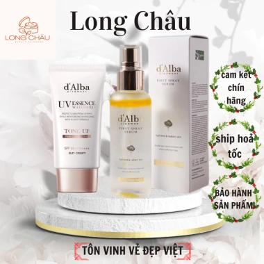 Kem chống nắng d'Alba Tone-up Sun SPF 50+ xịt khoáng, da căng bóng, chỉ 200k