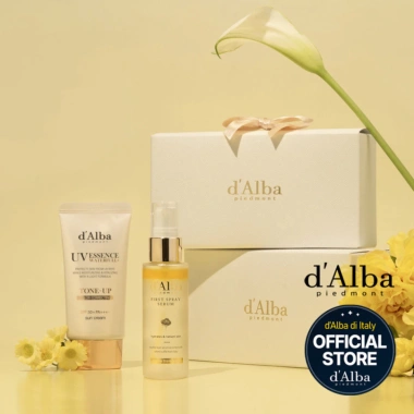 Kem chống nắng d'Alba Tone-up Sun SPF 50+ xịt khoáng, da căng bóng, chỉ 200k