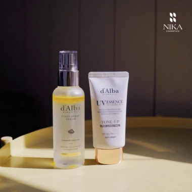 Kem chống nắng d'Alba Tone-up Sun SPF 50+ xịt khoáng, da căng bóng, chỉ 200k