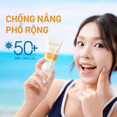 Kem Chống Nắng Decumar THC 50g SPF50+ PA++++ Kiềm Dầu Mỏng Nhẹ Ngăn Ngừa Mụn Nâng Tone 195k 2