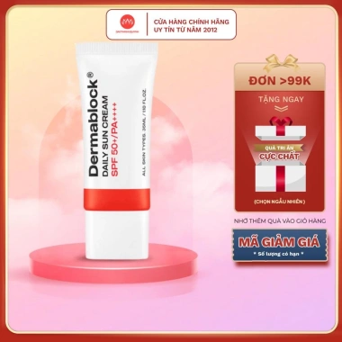 Kem chống nắng Dermablock mỏng nhẹ SPF50+ 35ml - Phổ rộng vô hình, giá chỉ 168.866đ