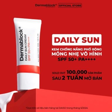 Kem chống nắng Dermablock mỏng nhẹ SPF50+ 35ml - Phổ rộng vô hình, giá chỉ 168.866đ