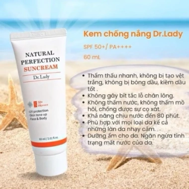 Kem chống nắng Dr Lady cho da dầu mụn - nâng tone, kiềm dầu, chống lão, 108.000₫