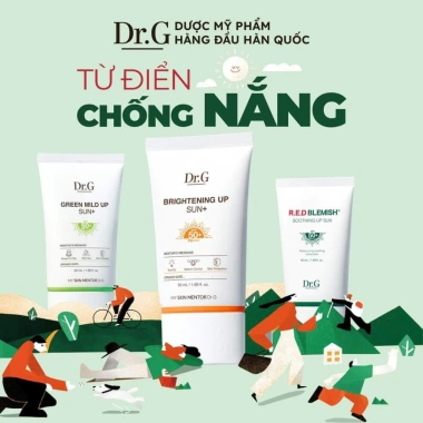 Kem chống nắng Dr.G SPF50+ PA++++ kiềm dầu, dịu da, nâng tone, free ship, 139k cho mọi da