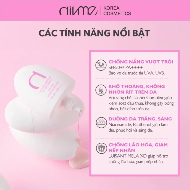 Kem chống nắng dưỡng da nâng tông DIVME 50ml SPF45 không nhờn, làm sáng da 3
