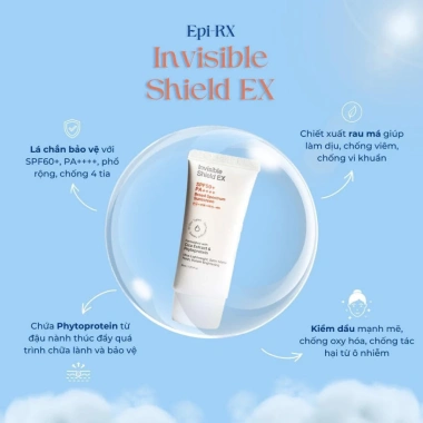 Kem chống nắng EPI‑RX Invisible Shield EX SPF50++ Duni Le Cosmetics - giảm giá 289k