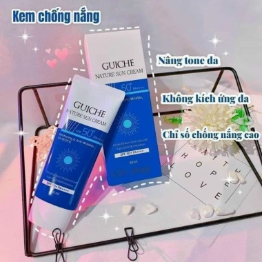 Kem chống nắng GUICHE NATURE SUN CREAM kiềm dầu cho da nhạy cảm - Giá ưu đãi 300.000đ Kem chống nắng GUICHE NATURE SUN CREAM kiềm dầu cho da nhạy cảm - Giá ưu đãi 300.000đ