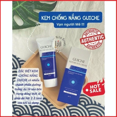 Kem Chống Nắng Guiche Nature Sun Cream SPF50+++ Hàn Quốc Nâng Tone Kiềm Dầu 60ml - 145k