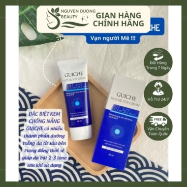 Kem chống nắng GUICHE Nature Sun Cream SPF50+ PA++++ 60ml - Chính hãng, giá 105k 2