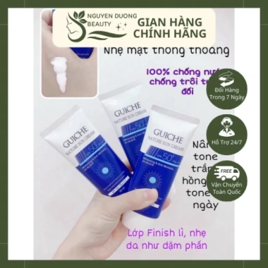 Kem chống nắng GUICHE Nature Sun Cream SPF50+ PA++++ 60ml - Chính hãng, giá 105k 3