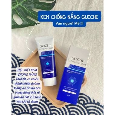Kem Chống Nắng Guiche Naturie SPF50+++ 60ml - Nâng Tone, Kiềm Dầu, Bảo Vệ 24h 2 Kem Chống Nắng Guiche Naturie SPF50+++ 60ml - Nâng Tone, Kiềm Dầu, Bảo Vệ 24h 2