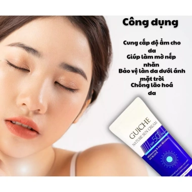 Kem Chống Nắng Guiche Naturie SPF50+++ 60ml - Nâng Tone, Kiềm Dầu, Bảo Vệ 24h