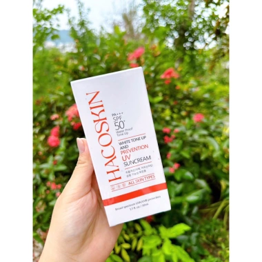 Kem chống nắng Hacoskin SPF50 PA+++ kiềm dầu 6 tiếng, an toàn, freeship, giao nhanh 2