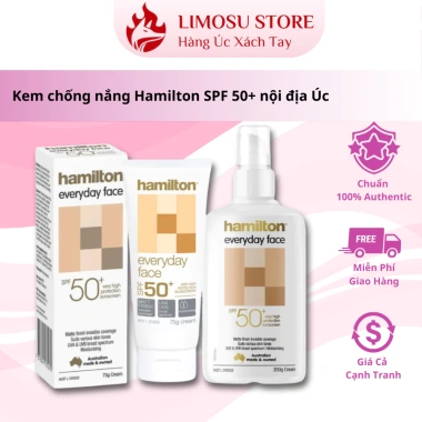 Kem chống nắng Hamilton SPF 50+ nội địa Úc - Bảo vệ UV, không nhờn, chỉ 489.000đ