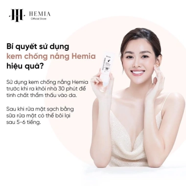 Kem chống nắng Hemia 50ml - Nâng tone da, kiềm dầu, bảo vệ SPF50, chỉ 69.000 VND 8 Kem chống nắng Hemia 50ml - Nâng tone da, kiềm dầu, bảo vệ SPF50, chỉ 69.000 VND 8