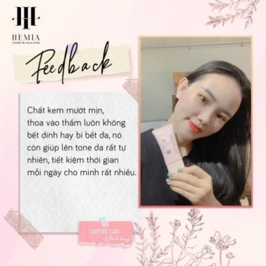 Kem chống nắng Hemia Hàn Quốc 50ml FREE SHIP - Nâng tone, trắng da, kiềm dầu cho da mụn