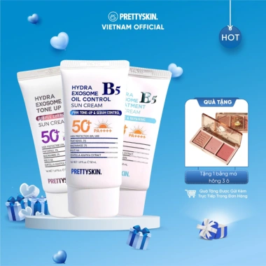 Kem chống nắng Hydra B5 Exosome Prettyskin - Phục hồi da, tặng 1 bông mút, 330.000₫