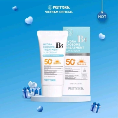 Kem chống nắng Hydra B5 Exosome Prettyskin - Phục hồi da, tặng 1 bông mút, 330.000₫