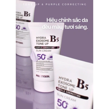 Kem chống nắng Hydra B5 Exosome Prettyskin - Phục hồi da, tặng 1 bông mút, 330.000₫