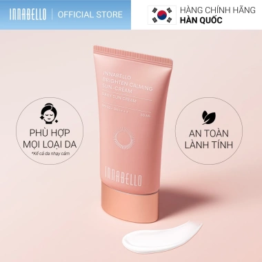 Kem chống nắng Innabello Calming - Nâng tone, trắng da, nếp nhăn, chỉ 350.000 VND