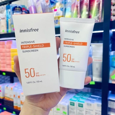 Kem chống nắng Innisfree Tone Up màu hồng – Kiềm dầu, nâng tone, giá 185.000