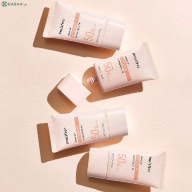 Kem chống nắng Innisfree Tone Up màu hồng – Kiềm dầu, nâng tone, giá 185.000