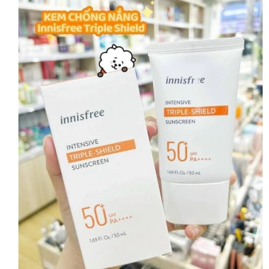 Kem Chống Nắng Innisfree Tone Up No Sebum 50ml - Triple Shield, Không Bã, 94.000₫