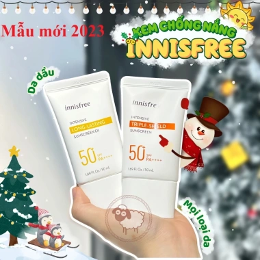 Kem Chống Nắng Innisfree Tone Up No Sebum 50ml - Triple Shield, Không Bã, 94.000₫