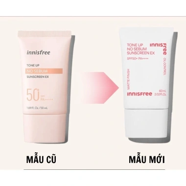 Kem Chống Nắng Innisfree Tone Up No Sebum SPF50 PA++++ 50ml Nâng Tone Kiềm Dầu Giá 212k 2