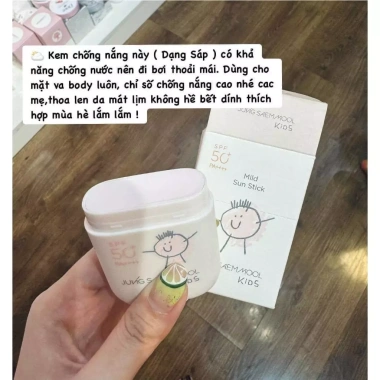 Kem Chống Nắng Jungsaemmool Kids Mild Sun Stick 17g – Bảo Vệ Da Bé, Không Bôi Nhờn, Giá 570.000 2