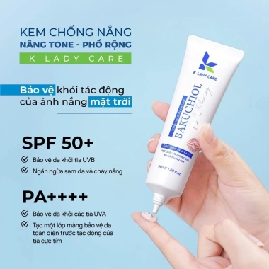Kem Chống Nắng K Lady Care SPF 50+/PA++++ 50ml Nâng tone kiềm dầu thoáng da 220k 10 Kem Chống Nắng K Lady Care SPF 50+/PA++++ 50ml Nâng tone kiềm dầu thoáng da 220k 10