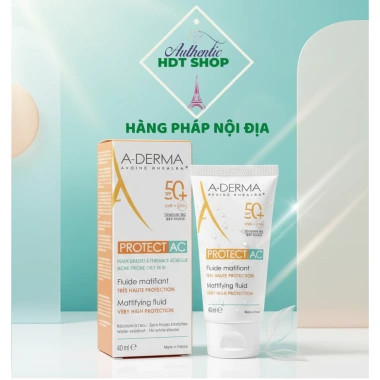 Kem chống nắng kiềm dầu ADerma AC Matifiant SPF50+ Giá 270.000 VND giảm từ 345.600