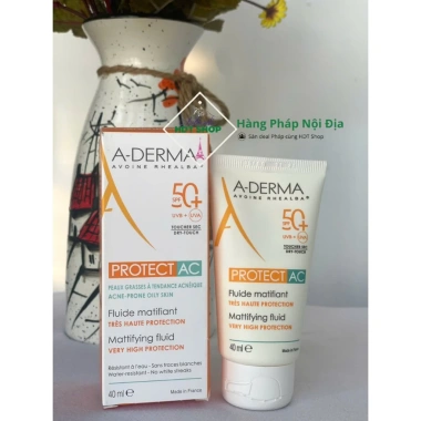 Kem chống nắng kiềm dầu ADerma AC Matifiant SPF50+ Giá 270.000 VND giảm từ 345.600