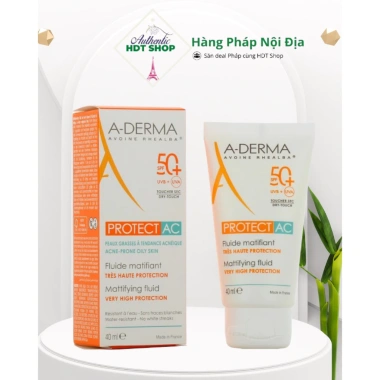 Kem chống nắng kiềm dầu ADerma AC Matifiant SPF50+ Giá 270.000 VND giảm từ 345.600