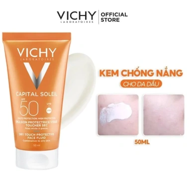 Kem chống nắng kiềm dầu Vi-chy Capital Soliel SPF50+ Cream 50ml - An toàn, chính hãng, giảm giá 139k 4